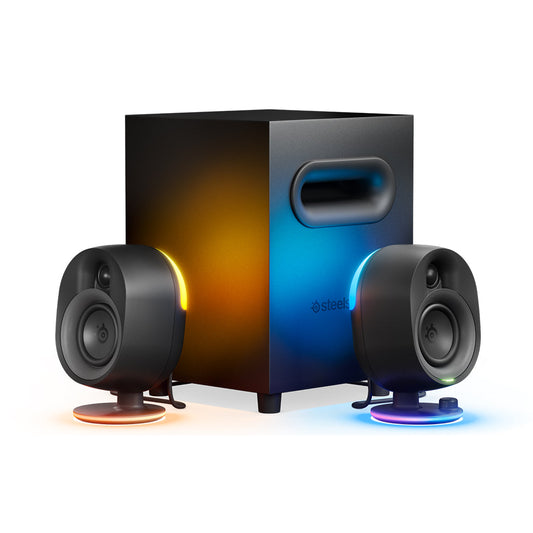 SteelSeries ARENA 7 Immersive 2.1 Gaming Speaker System with Reactive Illumination