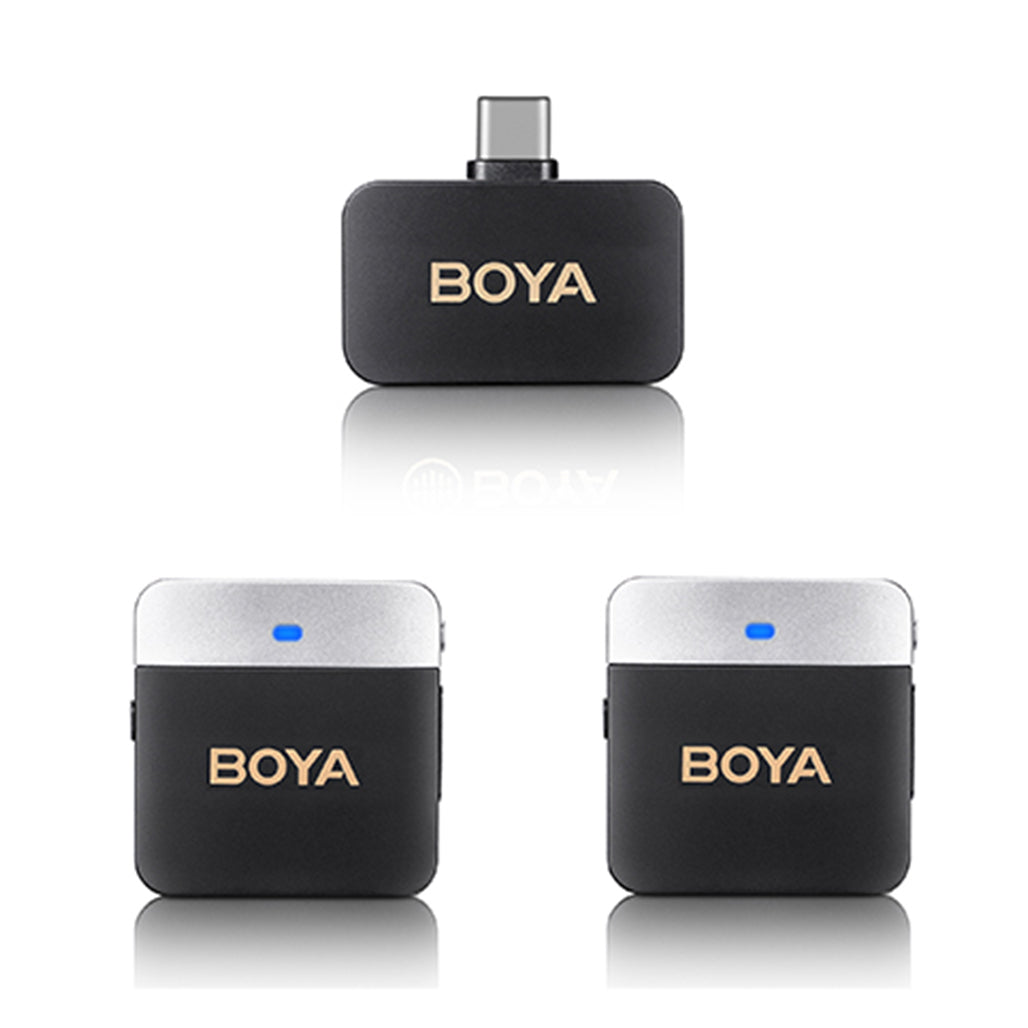 Boya BY-M1V4 - 2.4GHz Dual-Channel Wireless Microphone System for USB-C Devices