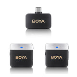 Boya BY-M1V4 - 2.4GHz Dual-Channel Wireless Microphone System for USB-C Devices