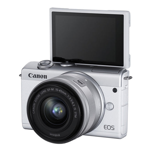 Canon EOS M200 Mirrorless Camera with EF-M 15-45mm Lens - White