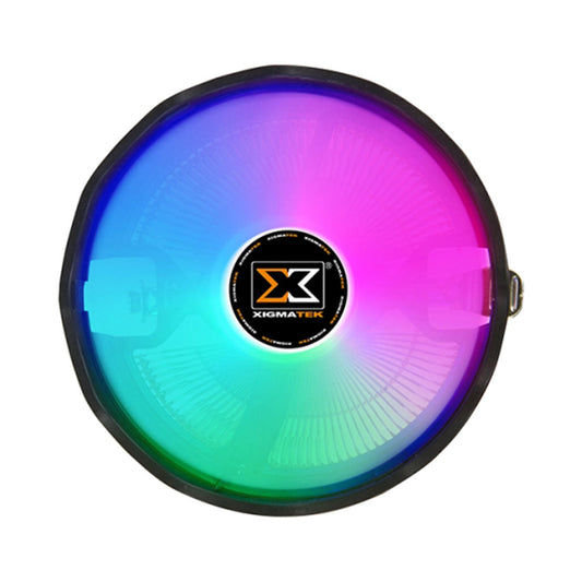 Xigmatek Apache Plus (Copper Anodized Aluminium Fins, 12cm 1500RPM Multi Color LED Fan) from Xigmatek sold by 961Souq-Zalka