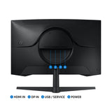 Samsung 27" Odyssey G5 WQHD 144Hz Curved Gaming Monitor | LC27G55TQBUXEN – Immersive 1000R Curve, 1ms Response Time, AMD FreeSync Premium, HDR10