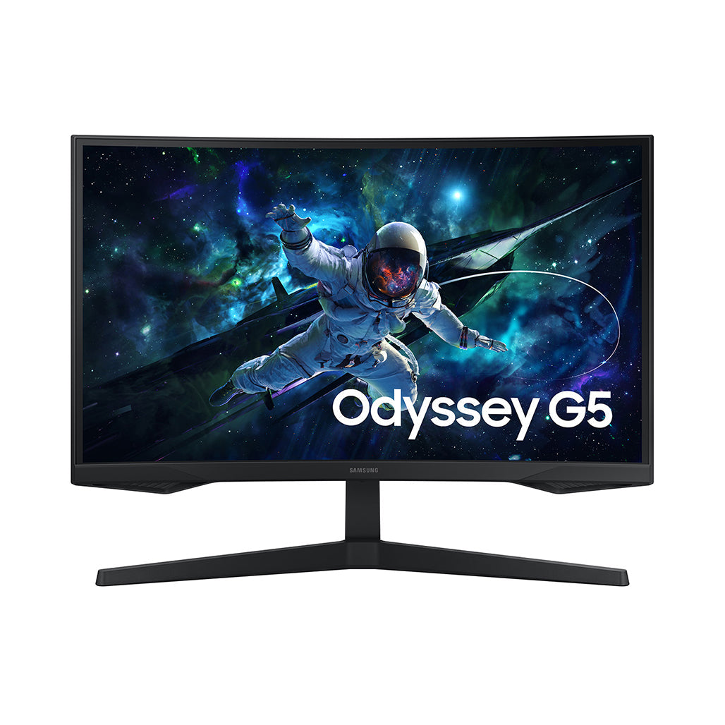 Samsung 27" Odyssey G5 WQHD 144Hz Curved Gaming Monitor | LC27G55TQBUXEN – Immersive 1000R Curve, 1ms Response Time, AMD FreeSync Premium, HDR10