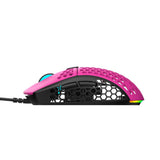 GamerTek GM16 Ultralight Precision Wired Gaming Mouse - Raspberry