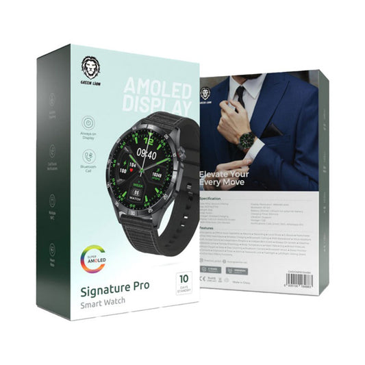 Green Lion Signature Pro - Smart Watch - GNSIGNPROSWBK - Black