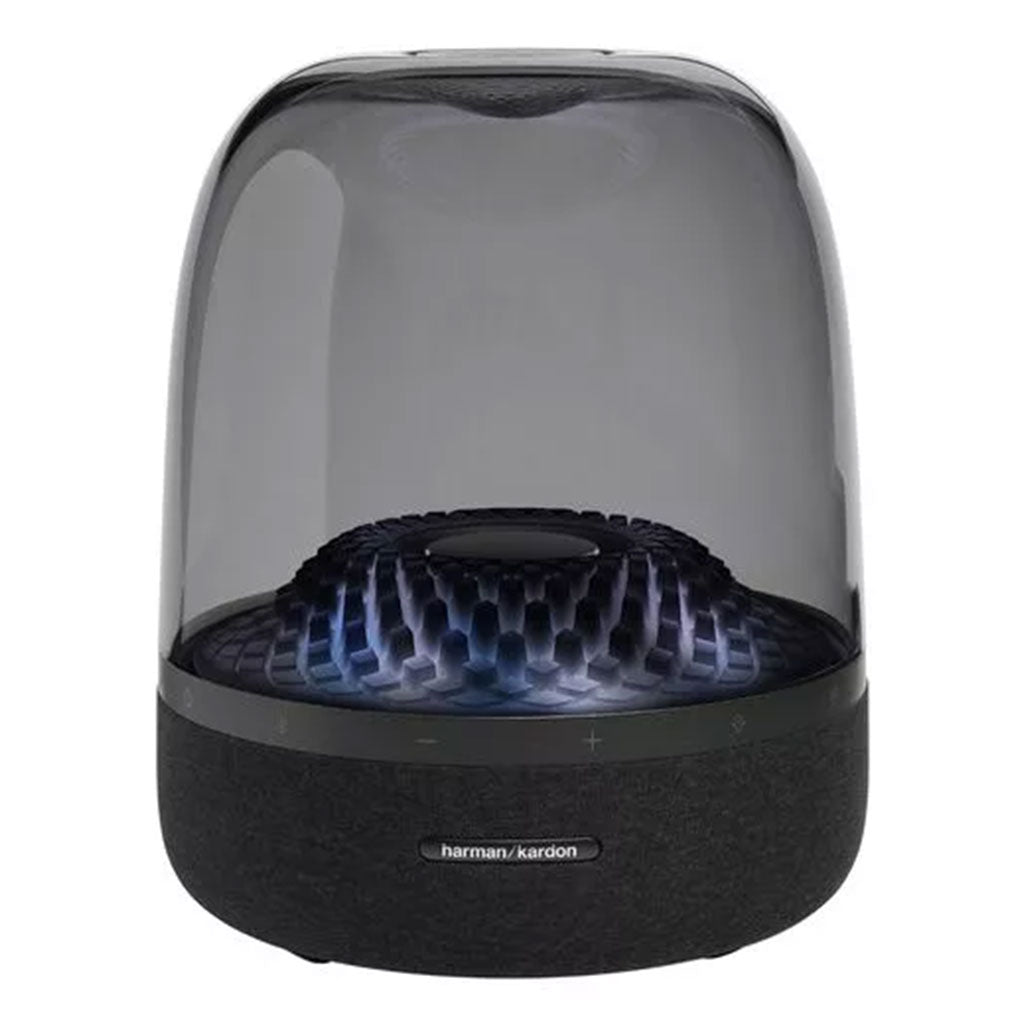 Harman Kardon Aura Studio 4 - Black | Premium 360-Degree Bluetooth Speaker with Diamond-Effect Lighting