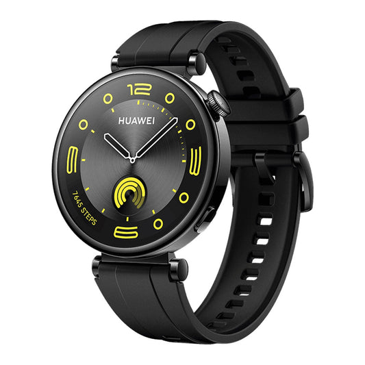 Huawei Watch GT 4 41mm Black Fluoroelastomer Strap - Advanced AMOLED Smartwatch with Fitness Tracking