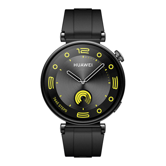 Huawei Watch GT 4 41mm Black Fluoroelastomer Strap - Advanced AMOLED Smartwatch with Fitness Tracking