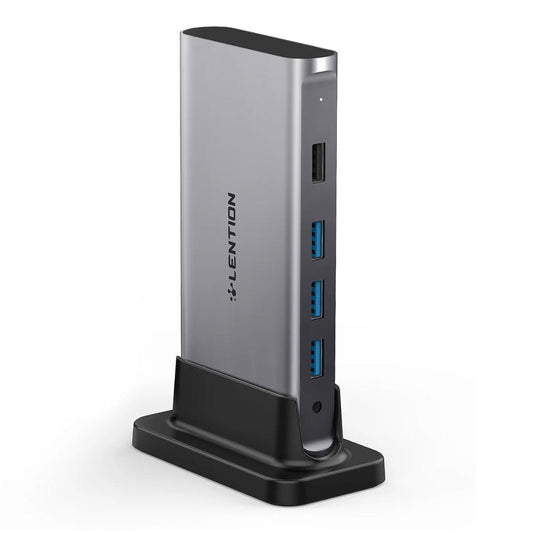 Lention CB-D53s Universal USB-C Docking Station 4K60Hz Space Gray from Lention sold by 961Souq-Zalka