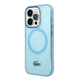 Lacoste MagSafe Transparent Case for iPhone 15 Pro - Blue
