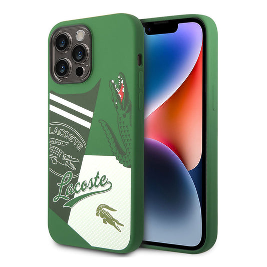 Lacoste Hard Case Liquid Silicone / Microfiber Patchwork B for iPhone 14 Pro