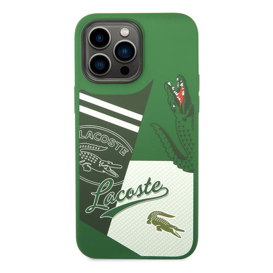 Lacoste Hard Case Liquid Silicone / Microfiber Patchwork B for iPhone 14 Pro