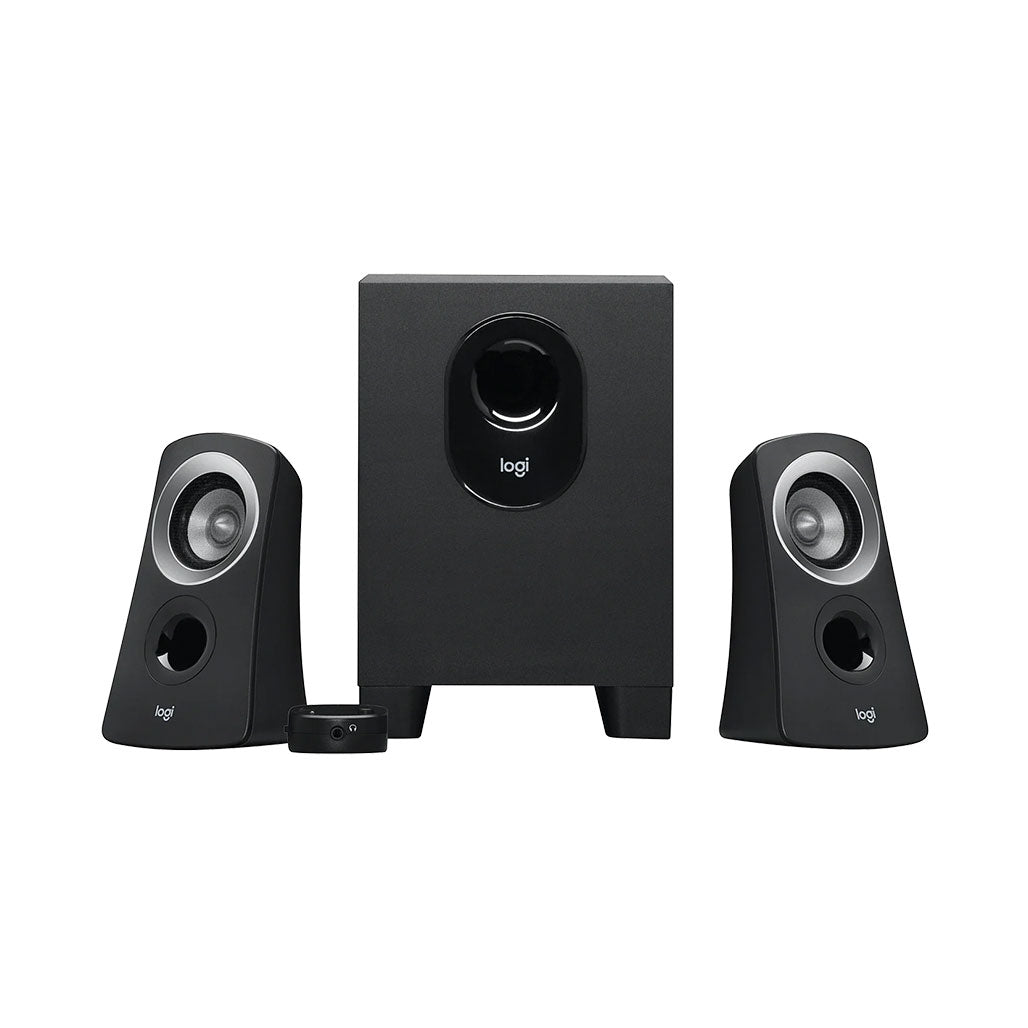 Logitech 980-000447 Z313 Speaker System With Subwoofer - Compact 2.1 Audio System for Enhanced Sound Quality