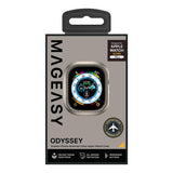 Mageasy Odyssey Aviation Grade Aluminum Alloy Case for Apple Watch Ultra 49mm - Titanium