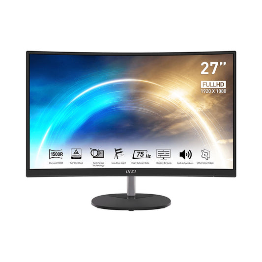 MSI Pro MP271CA 27" 1920 x 1080 (FHD) Curved VA 75Hz Business and Productivity Monitor from MSI sold by 961Souq-Zalka