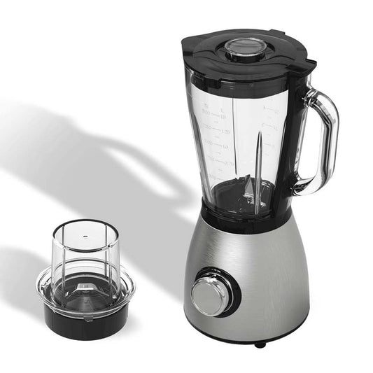 Porodo LifeStyle 800W 1.5L Stainless Steel Blender with Grinder Attachment and BS Plug