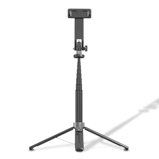 Porodo 135cm Extendable Selfie Stick with Detachable Light & 4-Leg Tripod - Bluetooth 5.2, Black