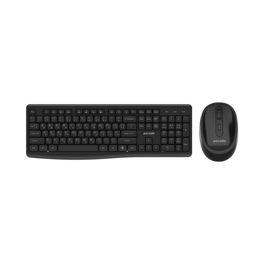 Porodo Wireless 2.4G+BT Keyboard with Mouse - Black | PD-W24KBM-BK