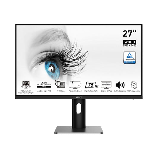 MSI Pro MP273QP 27" WQHD 1440p 75Hz Business Monitor with IPS Display and Eye Care Technology