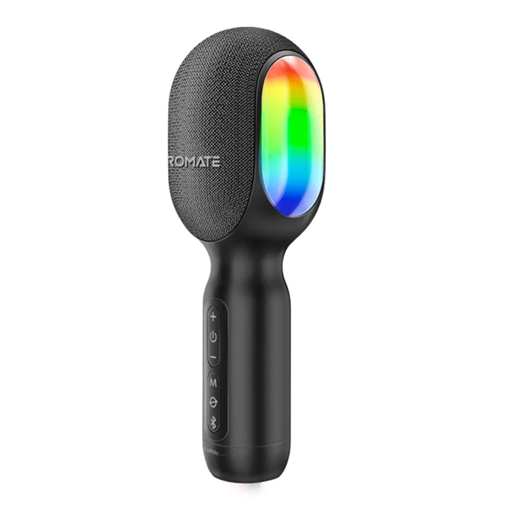 Promate VocalMic 5-in-1 Wireless Karaoke Microphone & Speaker | Bluetooth 5.0, RGB Lighting, TWS Duet Mode