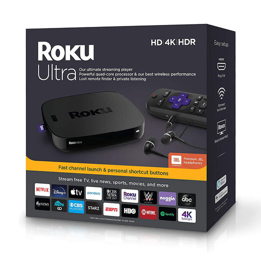 Roku Ultra Streaming Media Player 4K/HD/HDR with Premium JBL Headphones from Roku sold by 961Souq-Zalka