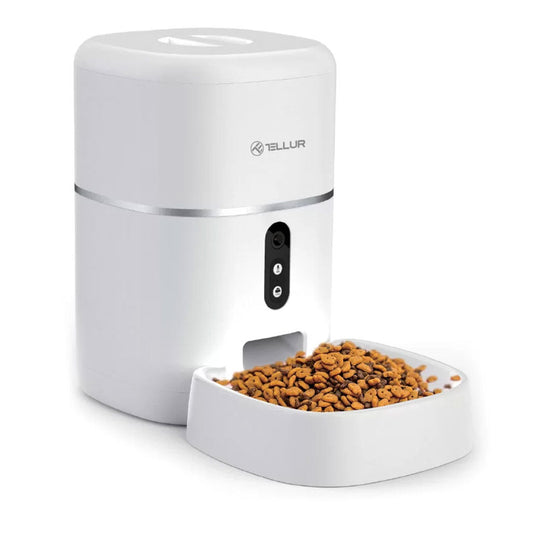 Tellur Smart WiFi Pet Feeder 4L with Ultra HD Camera – White