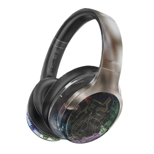 Promate Transtune - ANC Wireless Headphones with RGB Lights | Hi-Fi Sound & Extended Battery Life | Gunmetal