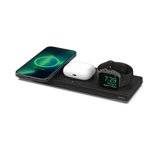 Belkin WIZ016VFBK Boost Charge Pro 3-in-1 Wireless Charging Pad - Black