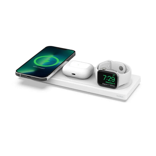 Belkin WIZ016VFWH Boost Charge Pro 3-in-1 Wireless Charging Pad - White