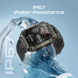 Promate XWatch-S19 Fitness Smartwatch with Bluetooth Calling | 1.95" TFT Display, IP67 Waterproof - Black