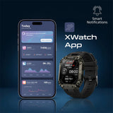 Promate XWatch-S19 Fitness Smartwatch with Bluetooth Calling | 1.95" TFT Display, IP67 Waterproof - Black