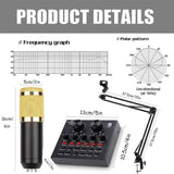 TikTok Mixer + Microphone Bundle - Professional Condenser Microphone Set with Shock Mount