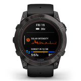 Garmin Fēnix® 7X Pro Sapphire Solar Edition - Titanium with Fog Gray/Ember Orange Band