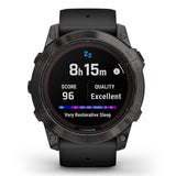 Garmin Fēnix® 7X Pro Sapphire Solar Edition - Titanium with Fog Gray/Ember Orange Band