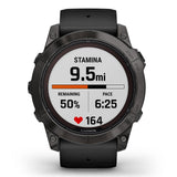 Garmin Fēnix® 7X Pro Sapphire Solar Edition - Titanium with Fog Gray/Ember Orange Band