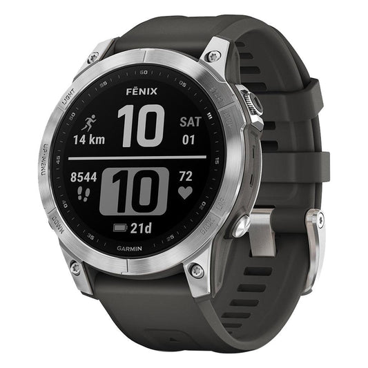 Garmin FĒNIX 7 Silver with Graphite Band from Garmin sold by 961Souq-Zalka