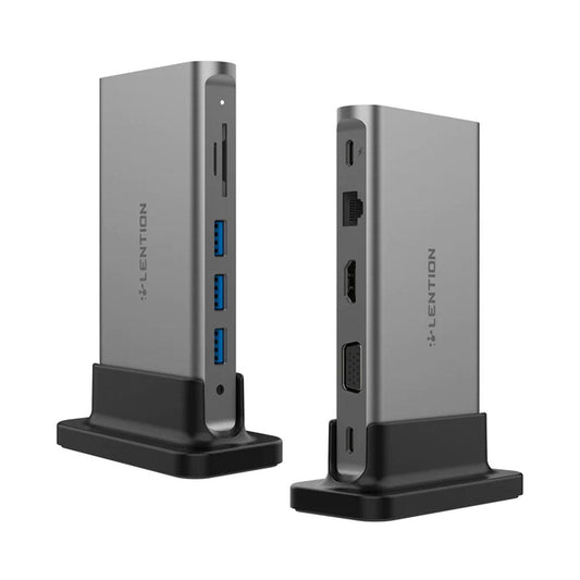 Lention 10 in 1 Long Cable USB C Docking Station (CB-D55) Space Gray from Lention sold by 961Souq-Zalka