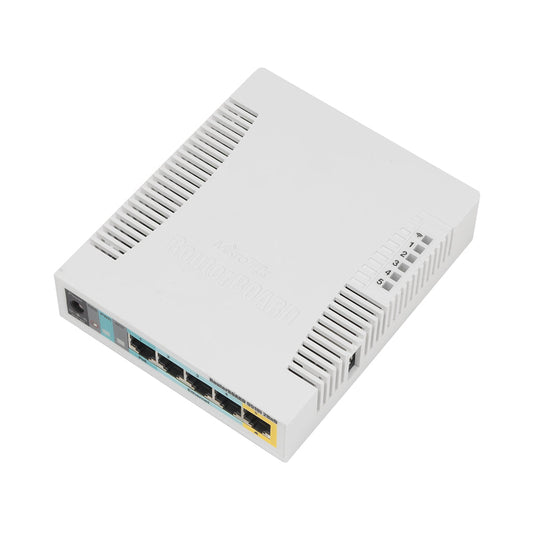 Mikrotik RB951Ui-2HnD Router Board - 2.4GHz AP with five Ethernet ports and PoE output on port 5