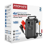 Promate PatrolPack 1200A - 12V Heavy Duty Car Jump Starter with USB-C and LED Light