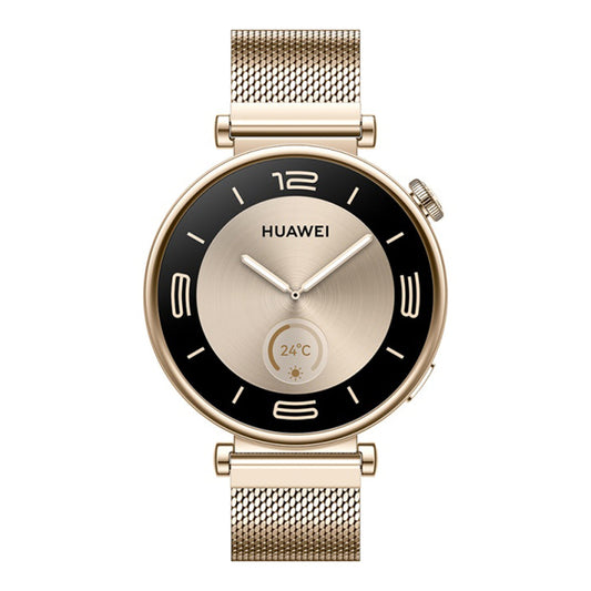 Huawei Watch GT 4 41mm Light Gold Milanese Strap - Premium AMOLED Smartwatch with Advanced Fitness and Health Features