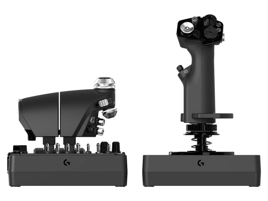 Logitech 945-000059 X56 H.O.T.A.S. RGB Throttle and Stick Simulation Controller - Advanced Military-Grade Flight Control